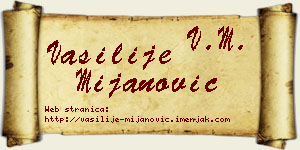 Vasilije Mijanović vizit kartica